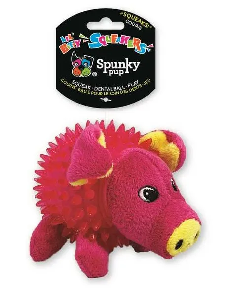 1ea Spunky Pup Lil' Bitty Squeakers Pig - Health/First Aid